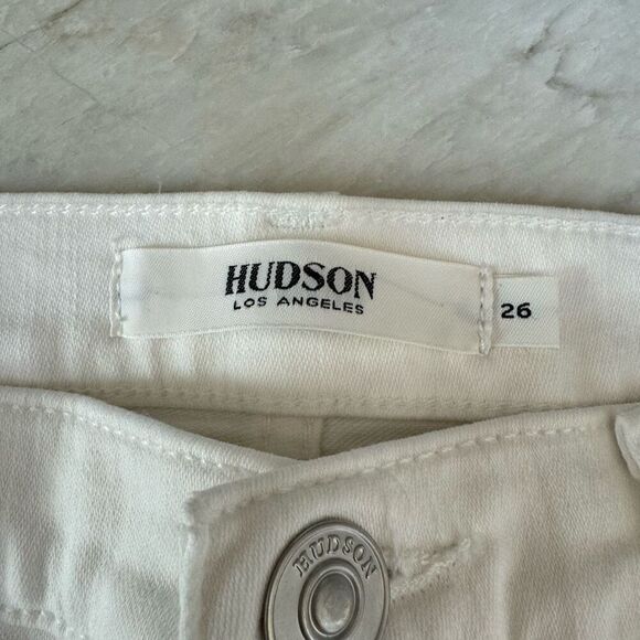 Hudson women’s midrise super skinny ankle white jeans size 26 - Picture 3 of 9
